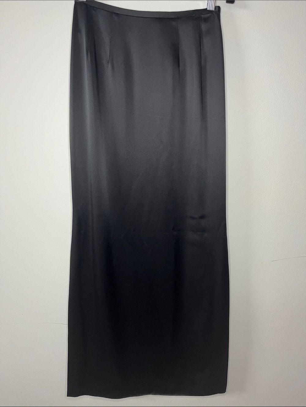 Kay Unger New York Black 100% Silk full Maxi Skirt basic modest staple piece